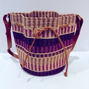 Sezane Woven Bucket Bag